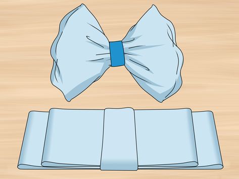 Simple Ways to Sew a Bow: 13 Steps (with Pictures) - wikiHow How To Sew A Bow Tie, Satin Bow Diy, Sew A Bow, Bear Clothes, Types Of Bows, Satin Quilt, Teddy Bear Clothes, Bear Outfits, Sewing Tutorials Free