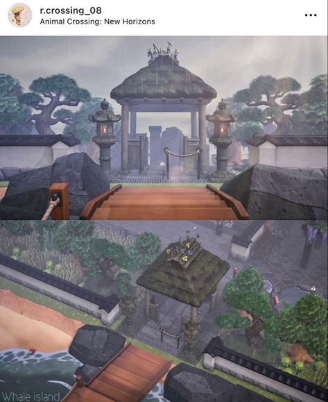 Japanese Pergola, Acnh Zen Garden, Japanese Entrance, Japanese Island, Japanese Town, Japanese Animals, Japanese Style House, Ac New Leaf, Animal Crossing Guide