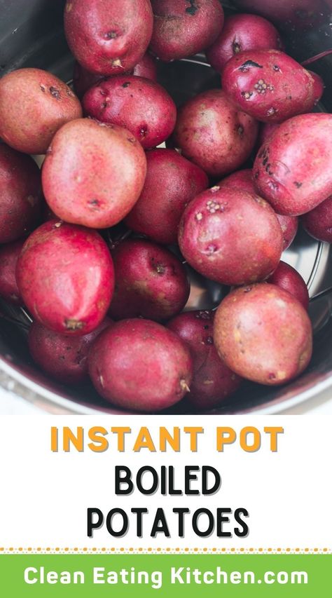 How To Boil Potatoes, Instant Pot Red Potatoes, Boiled Red Potatoes, Baked Red Potatoes, Cooking Red Potatoes, Instant Pot Steam, Boil Potatoes, Red Potato Recipes, Steamed Potatoes