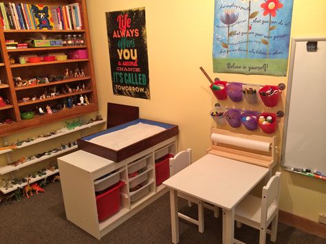 Art Therapy Room, Tiny Playroom, Child Therapy Room, Play Therapy Office, Art Therapy Office, Sandplay Therapy, Sandtray Therapy, Counselling Room, Play Therapy Room