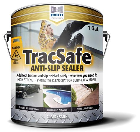 New DIY TracSafe® Anti-Slip Sealer Provides an Instant Safety Solution - Extreme How To Transparent Concrete, Types Of Flooring Materials, Concrete Floor Coatings, Concrete Resurfacing, Concrete Sealer, Concrete Coatings, Garage Interior, Concrete Porch, Painting Concrete