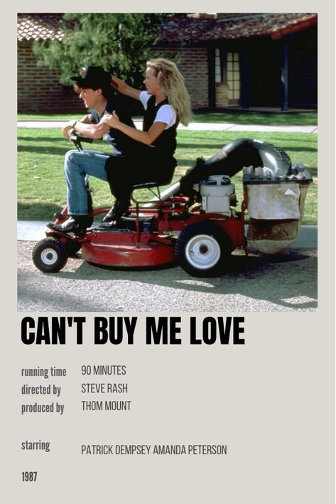 can't buy me love polaroid movie poster Love Polaroid, Movies Minimalist, Minimalist Movie Posters, Polaroid Movie Poster, Romance Movie Poster, 80s Movie Posters, Movie Collage, Can't Buy Me Love, Iconic Movie Posters