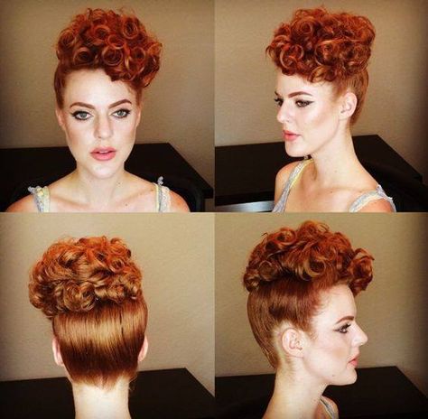 Poodle updo, Miss Rockabilly Ruby. Maquillage Pin Up, Poodle Hairstyles, Vintage Updo, Poodle Hair, 1940s Hairstyles, Rockabilly Hair, Pin Up Hair, Hairstyle Look, Hair Shows