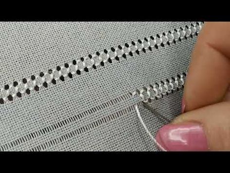 Háčkované Lemy, Diy Blouse Pattern, Hand Embroidery Videos, Diy Embroidery Patterns, Basic Embroidery Stitches, Hardanger Embroidery, Embroidery Stitches Tutorial, Embroidery Videos, Hand Embroidery Projects