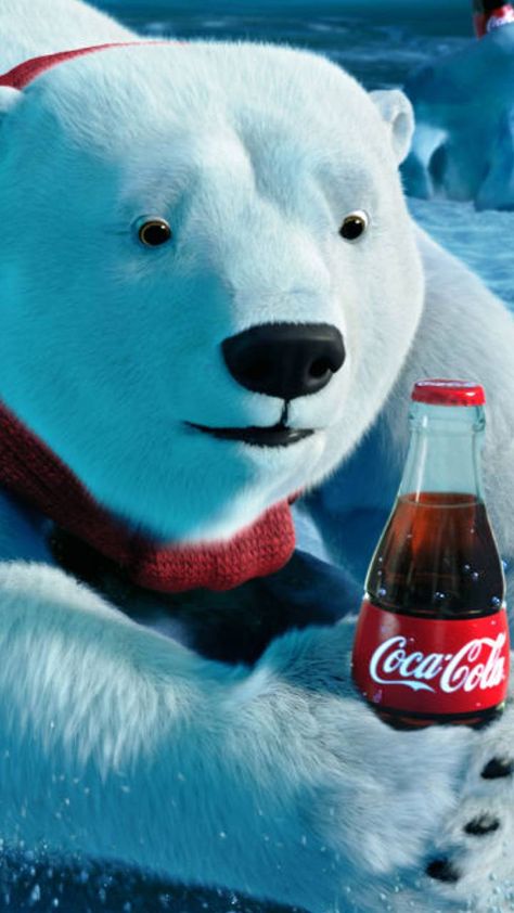 Coca Cola Pictures, Polar Bear Wallpaper, Coca Cola Merchandise, Coca Cola Wallpaper, Coca Cola Poster, Coca Cola Bear, Cocoa Cola, Coca Cola Decor, Coca Cola Santa