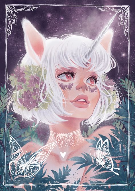 Unicorn Anime Woman, Hybrid Art, Unicorn Drawing, The Enchanted Forest, Unicorn Pictures, Kawaii Unicorn, Human Drawing, Unicorn Girl, Unicorn Art