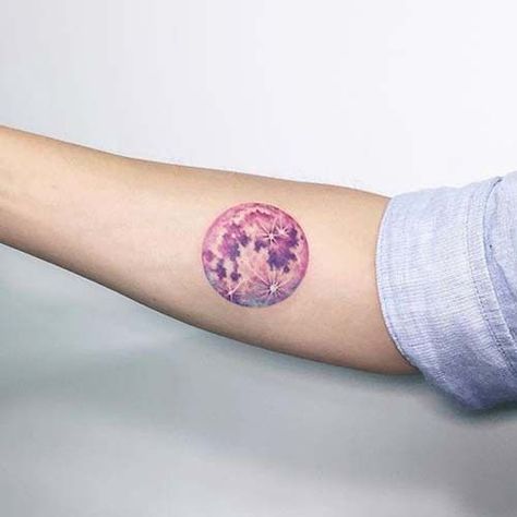 Httyd Tattoo, Lilac Tattoo, Full Moon Tattoo, Korean Tattoo Artist, Pink Tattoo, Korean Tattoos, Planet Tattoos, Tattoo Zeichnungen, Omerta Tattoo