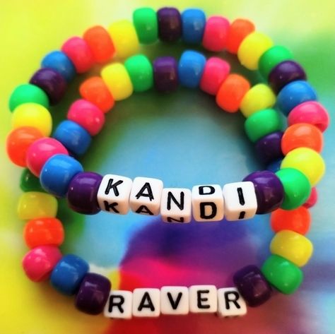 Set Of 2 Separate Bracelets That Spell Out Kandi Raver -Handmade By Me, No Tags -Bracelets Are 30 Beads Around -Made With Elastic String To Adjust To Various Sizes -Made With Pony Beads And White Letter Beads Perfect For Everyday Wear, Parties, Raves, Cosplaying, Music Festivals, Conventions. Tags: Kandi Raver Kandi Bracelet Rainbow Pride Rave Gear Cosplay Anime Manga Gamer Dance Disco Pony Beads Beaded Bracelet Hippie Boho Music Festival Edc Edm Dj Techno Trance Lo Fi Kandi Bracelets Rave, Rainbow Kandi, Kandi Inspiration, Hangout Fest, Boho Music, Dj Techno, Edm Dj, Kandi Ideas, Rave Gear