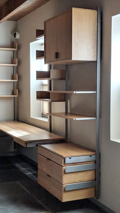 Wall Mounted Furniture, Flexible Furniture Design, Modular Storage System, Modular Wall System, Adjustable Wall Shelving, Modular Home Office Furniture, Modular Wall Shelf, Minimalist Wood Furniture, Modular Interior