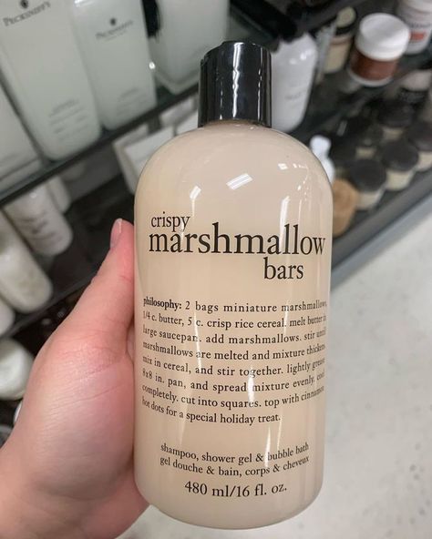 Bath Care Products, Marshmallow Philosophy, Marshmallow Body Care, Philosophy Marshmallow, How To Smell Like Marshmallow, Marshmallow Shampoo, Marshmallow Body Wash, Marshmallow Scent, Smell Nice