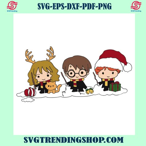 Harry Potter Christmas Aesthetic Art, Harry Potter Christmas Svg, Harry Potter Christmas Drawing, Harry Potter Christmas Aesthetic, Christmas Harry Potter, Harry Potter Weihnachten, Svg Harry Potter, Easy Christmas Drawings, Harry Potter Svg