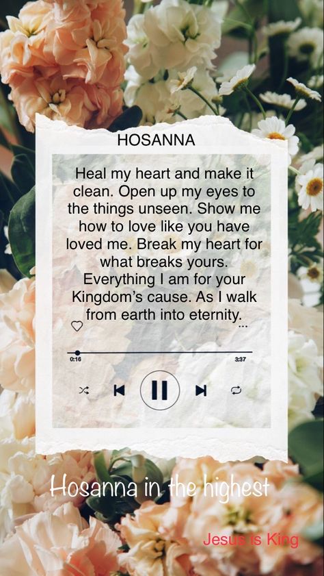 Hosanna Lyrics, Hosanna Song, Hosanna In The Highest, Worship Songs Lyrics, Worship Songs, My Heart Is Breaking, Open Up, Song Lyrics, Like You