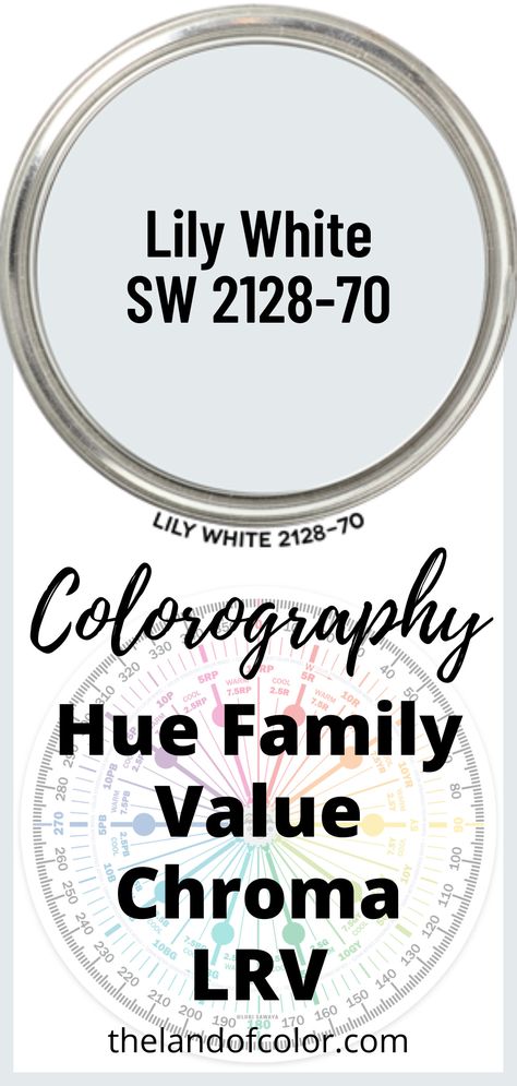 Lily White 2128-70 - struggling with undertones? Get hue family, value, chroma and LRV. Objective, accurate info from a Color Strategist! #chantillylace #benjaminmoore #paintcolor #colorography #paintcolordna via @TheLandofColor Shoji White, Painting Walls, White Paint Colors, Lily White, Interior Paint Colors, Paint Colours, Paint Samples, White Duck, White Ducks