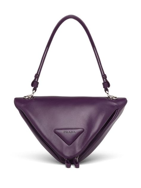 Boots Shoe, Purple Purse, Miu Miu Bag, Bag Obsession, Purple Bag, Prada Logo, Prada Bags, Triangle Logo, Purple Bags