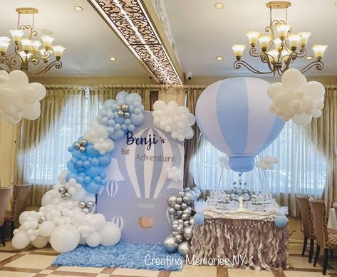 Hot Air Balloon Party Theme Decoration, Hot Air Balloon Centerpiece, Hot Air Balloon 1st Birthday Party, Hot Air Balloon Theme Party, Hot Air Balloon Backdrop, Clouds And Hot Air Balloon Party, Hot Air Balloon High Chair Decor, Hot Air Balloon Party Theme Walmart, Hot Air Balloon Party Decorations