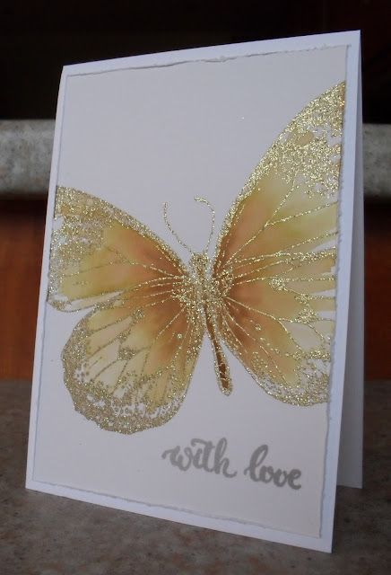 Helen's Craft Haven...: Sparkly Big Butterflies Handmade Paper Cards, Dragonfly Cards, Big Butterfly, Craftwork Cards, Card Decoration, Butterfly Stamp, Wild Honey, Swallowtail Butterfly, Su Cards