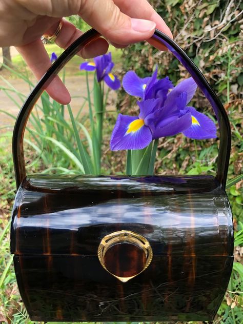 RARE WILARDY Handbags/lucite Purses/lucite Bags/lucite - Etsy Lucite Jewelry, Button Style, Top Handle Bags, Time Period, The Sunshine, Petite Size, Tortoise Shell, Saks Fifth Avenue, Jewelry Box