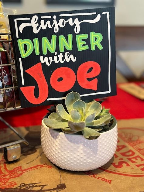 Invite and Delight: Trader Joe's Party - 5 Items or Less Cool Signs, Lime Rice, Creative Tables, Traeger Grill, Jo Jo, Dinner Themes, Balsamic Glaze, Trader Joe’s, Trader Joe