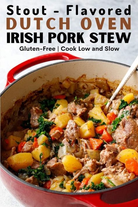 Pork Roast With Vegetables, Roast With Vegetables, Pumpkin Stew, Gluten Free Beer, Irish Stew, Cooking With Beer, Pork Stew, Dutch Oven Recipes, Delicious Gluten Free Recipes