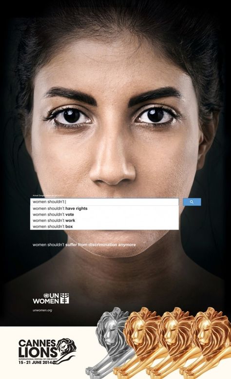 Un Women – Cannes Lions 2014 – Winner Un Women, Logos Retro, Cannes Lions, 광고 디자인, Gender Inequality, Commercial Ads, Publicidad Creativa, Women’s Rights, Creative Ads