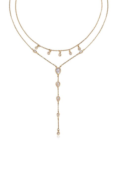 Draped in Bezel Crystal Lariat Necklace Set Gold Necklace Formal, Gold Opal Jewelry, Silver Braided Ring, Gold Drop Necklace, Trendy Jewellery, Y2k Necklace, Slay Outfits, Expensive Jewelry Luxury, Y2k Jewelry