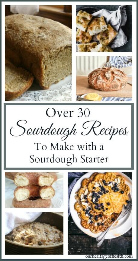 Over 30 Sourdough Recipes to Make with a Sourdough Starter #sourdough #sourdoughbread #sourdoughrecipes #sourdoughstarter #realfood #homesteading Starter Discard Recipes, Sourdough Starter Discard Recipes, Dough Starter Recipe, Rye Sourdough Starter, Sourdough Starter Discard, Sourdough Discard Recipes, Recipe Using Sourdough Starter, Sourdough Bread Starter, Sourdough Starter Discard Recipe