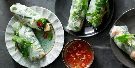 Flavour and freshness with every bite. Summer Roles, Rice Paper Rolls Recipes, Vietnamese Rice Paper Rolls, Vietnamese Rice Paper, Lucky Food, Vietnamese Rice, Sweet Potatoe Bites, Chicken Spring Rolls, Rice Paper Rolls