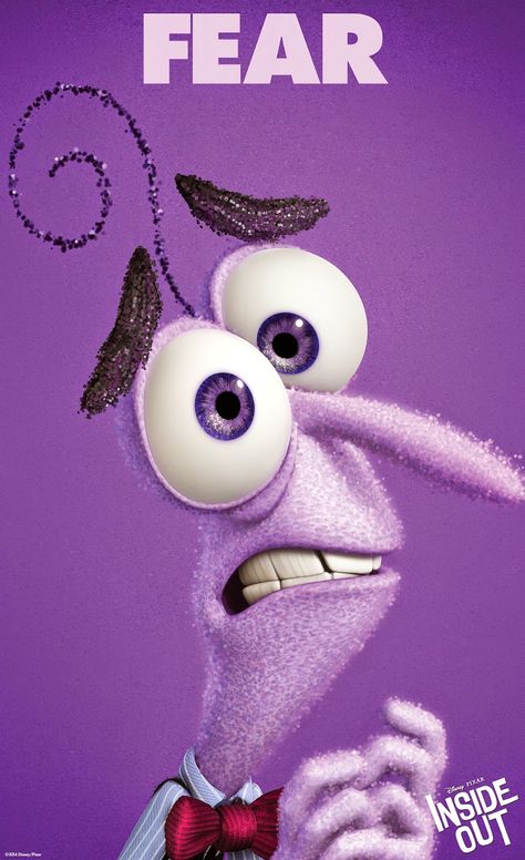 Meet Fear from Pixar's Inside Out Inside Out Poster, Fear Inside Out, Pixar Inside Out, Inside Out Emotions, Movie Inside Out, Inside Out Characters, Character Posters, Understanding Quotes, Animation Disney