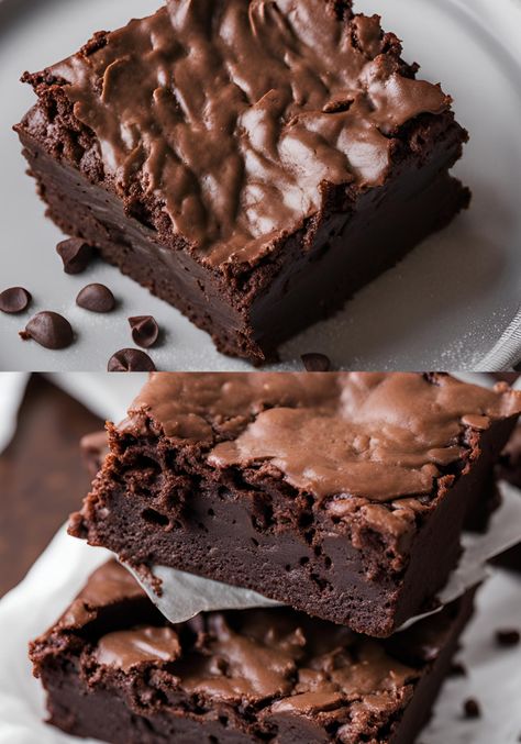 Indulge in these rich, fudgy Homemade Brownies with a perfect crackly top! 🍫 Easy to make and absolutely delicious, they're perfect for any chocolate lover. #HomemadeBrownies #FudgyBrownies #ChocolateDessert Homemade Brownies Recipe, Fudgy Homemade Brownies, Homemade Brownie Recipe, Brownie Waffles, Easy Brownies, Classic Brownies Recipe, Homemade Brownie, Brownies From Scratch, Brownies Recipe Homemade