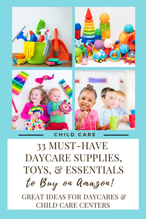 33 Must-Have Daycare Supplies, Toys, & Essentials to Buy on Amazon Starting A Daycare Center, Daycare Supplies, Daycare Schedule, Daycare Cots, Daycare Signs, Daycare Business Plan, Child Care Center, Home Childcare, School Snacks For Kids