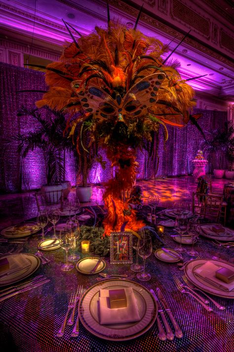 https://flic.kr/p/5SBLi9 | Table detail | More at www.mdsimages.blogspot.com Carnival Party Theme, Rio Party, Brazilian Wedding, Karneval Party, Theme Carnaval, Masquerade Ball Party, Mardi Gras Centerpieces, Masquerade Theme, Masquerade Wedding