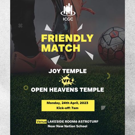 Inter Church football friendly game flyer design Game Flyer Design, Football Flyer Design, Friendly Match, Astro Turf, Football Design, Banner Design, Flyer Design, Website Design, Football