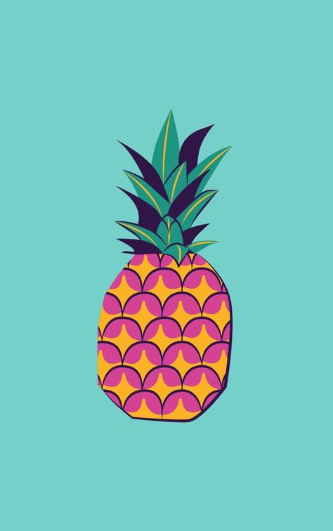 Pineapple Aesthetic Art, Pineapple Graphic Design, Pineapple Illustration Design, Fruity Nails, Pineapple Drawing, Cartoon Pineapple, Pineapple Illustration, Fruit Stickers, Pineapple Graphic