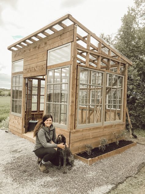 Dream Greenhouse, Window Greenhouse, Diy Greenhouse Plans, Greenhouse Shed, Build A Greenhouse, Backyard Greenhouse, Greenhouse Plans, Our First Home, Diy Greenhouse