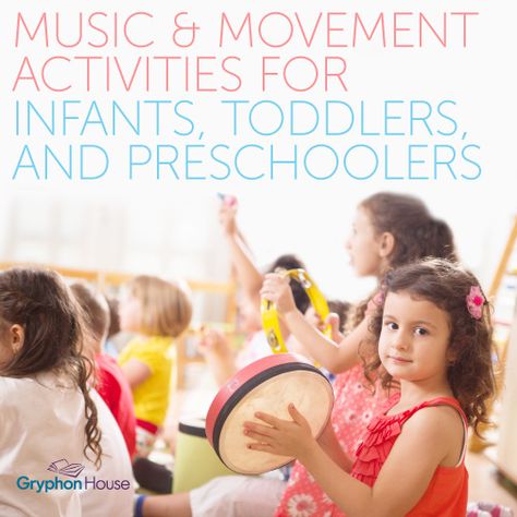 Music and Movement Activities for Infants, Toddlers, and Preschoolers Movement Activities For Infants, Music And Movement Activities, Activities For Infants, Early Childhood Education Resources, Movement Songs, Music For Toddlers, Music Lessons For Kids, Preschool Music, Music Crafts