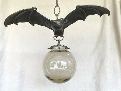 FABULOUS! #100 BAT CHANDELIER Solid Bronze Gothic Artist-Made in USA w/Globe! | eBay Bat Chandelier, Gothic Kitchen, Chandelier Ideas, Arts And Crafts Style, Dark Home Decor, Goth Home, Goth Home Decor, Dark Home, Gothic Decor