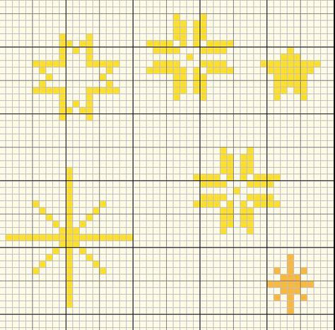 Cross Stitch Stars Pattern, Cross Stitch Star Pattern, Stars Cross Stitch Pattern, Cross Stitch Star, Christmas Crochet Ideas, Stars Cross Stitch, Star Cross Stitch, Christmas Pixel, Crochet Cushion Covers