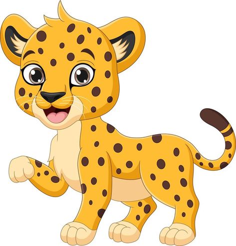 Cheetah Cartoon Drawing, Cheetah Cartoon, Jungle Vbs, Leopard Drawing, Baby Cheetah, Baby Cheetahs, Safari Birthday Party, Animal Character, Jungle Adventure