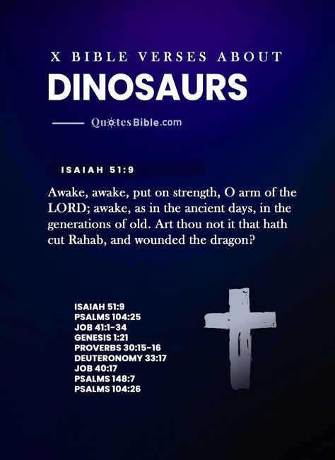 Learn about God's wondrous creation with these inspiring Bible verses about Dinosaurs! Explore the power and mystery of the ancient creatures and find strength in the words of the Bible. Get inspired and gain insight into the amazing creatures that once roamed the Earth. #bibleverses #dinosaurs #creation #Dinosaurs #verses Scriptures Quotes, Verses From The Bible, Powerful Verses, Ancient Creatures, Inspiring Bible Verses, Proverbs 30, Biblical Quotes Inspirational, Finding Strength, Life Skills Lessons