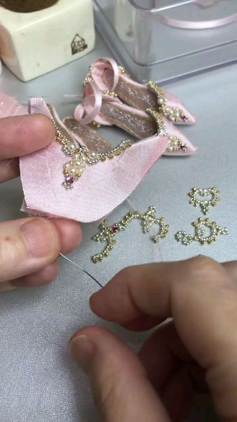 embroidery, handmade, brooch, accessories, style, design, art, painting, in 2022 | Bead embroidery jewelry, Handwork embroidery design, Diy embroidery Doll Shoe Patterns, Tambour Beading, Beads Craft Jewelry, Beads Craft, Bead Embroidery Tutorial, Handmade Embroidery Designs, Doll Jewelry, Accessories Style, Beaded Jewelry Tutorials