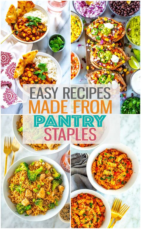 Pantry Meals Recipes, Easy Prep Meals, Easy Chicken Pasta Bake, Aldi Meals, Meals Healthy Dinner, Pantry Cooking, Survival Recipes, Struggle Meals, Creamy Crockpot Chicken