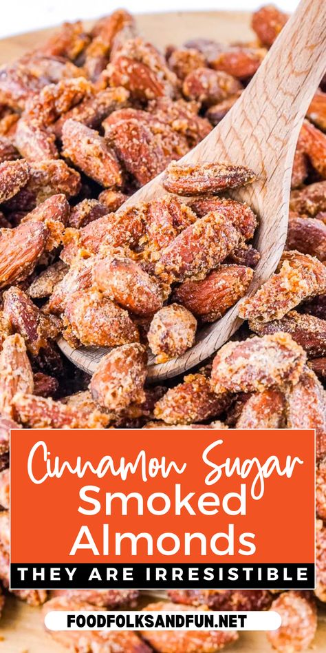 Smoked Almonds, Smoked Burgers, Candied Almonds, Cinnamon Almonds, Christmas Recipe, Nut Recipes, Smoker Recipes, Fall Food, Smoked Food Recipes