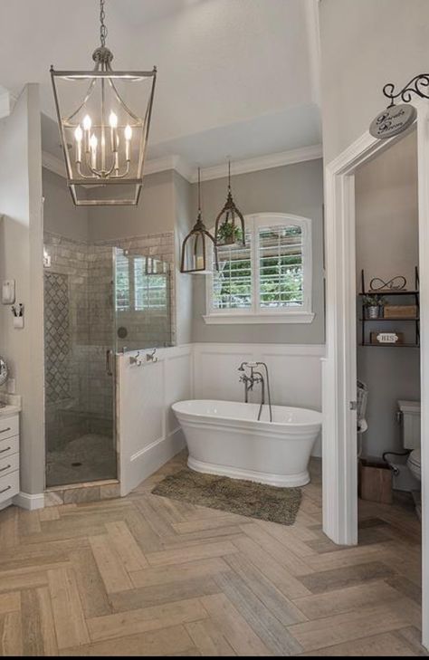 Bathroom With Closed Off Toilet, Toilet In Middle Of Bathroom, Enclosed Toilet Master Bath, Master Walk In Shower Ideas, Walk In Shower With Wall No Door, Walk In Shower No Door, Half Wall Shower, Knee Wall, Half Walls