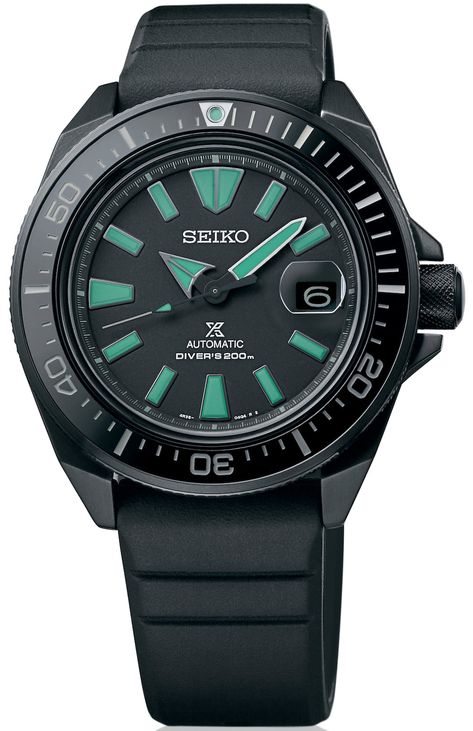 Seiko Samurai, Seiko Prospex, Seiko Presage, Seiko Watch, Men's Watches Luxury, The Dark World, Limited Edition Watches, Seiko Watches, Black Series