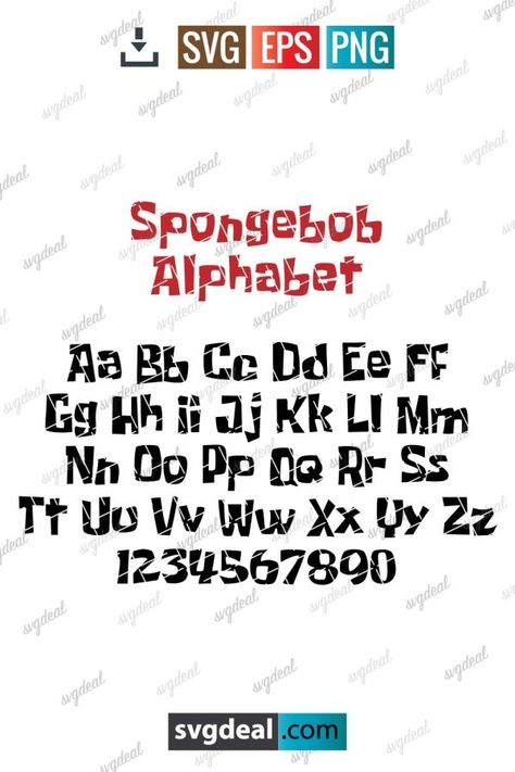 Spongebob Alphabets SVG Spongebob Font Alphabet, Spongebob Svg Files Free, Spongebob Svg Free, Spongebob Font, Sandy From Spongebob, Spongebob Svg, Spongebob Jellyfish, Cricut Svgs, Spongebob Party