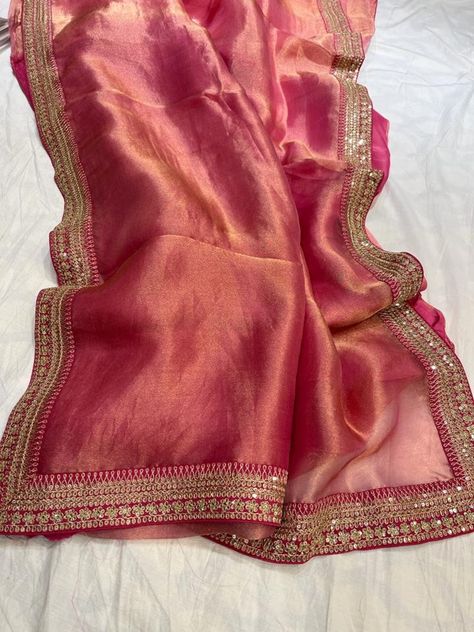 Sabyasachi Tissue Saree, Sabyasachi Kanjeevaram Sarees, Sarries Design Latest, Tissue Saree Blouse Designs, Deepavali 2024, Tissue Organza Saree, Zardozi Border, Barbie Dollhouse, Saree Wearing Styles