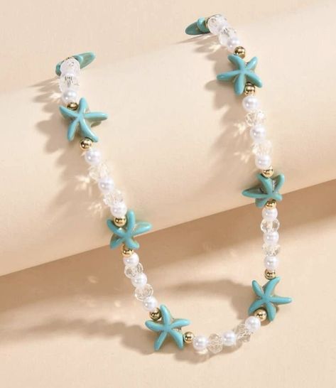 Sead Bead Necklace, Beachy Necklace, Beaded Braclets, Preppy Bracelets, Beachy Jewelry, Preppy Jewelry, Stella Marina, Bead Charms Diy, Jewellery Sketches