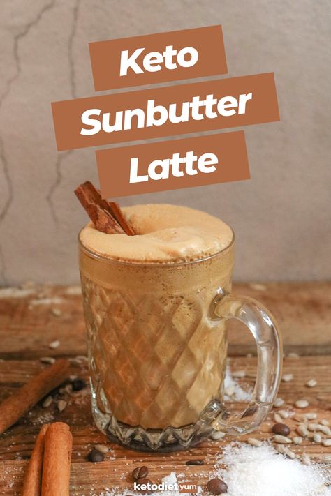 Fat-Burning Keto SunButter Latte Recipe Smothie Recipes, Free Keto Meal Plan, Low Carb Drinks, Keto Lunch Ideas, Starting Keto Diet, Low Carb Diet Plan, Diet For Beginners, Latte Recipe, Keto Cookbook