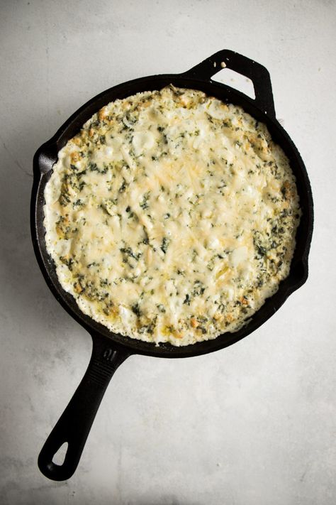 Spinach and Artichoke Dip Hot Spinach And Artichoke Dip, Easy Cast Iron Recipes, Dutch Oven Recipes Cast Iron, Small Slow Cooker, Cast Iron Chicken, Spinach And Artichoke Dip, Iron Recipes, Hot Appetizers, Iron Skillet Recipes