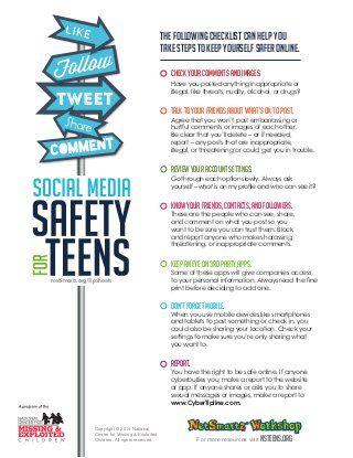 Social Communication Disorder, Social Media Safety, Social Media Etiquette, Internet Safety For Kids, Safety Week, Digital Citizenship, Activities For Teens, Internet Safety, Online Safety